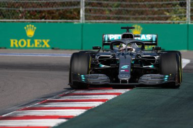 SOCHI, RUSSIA - 29 Eylül 2019: Rusya Formula 1 Grand Prix 'inde Yarış Başladı