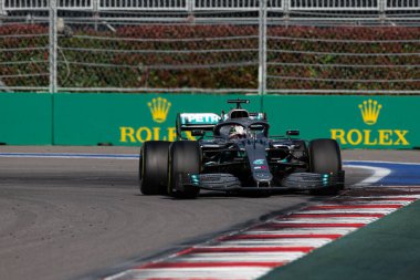 SOCHI, RUSSIA - 29 Eylül 2019: Rusya Formula 1 Grand Prix 'inde Yarış Başladı