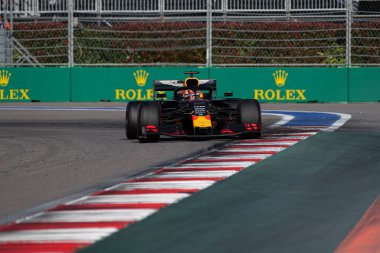 SOCHI, RUSSIA - 29 Eylül 2019: Rusya Formula 1 Grand Prix 'inde Yarış Başladı