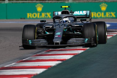 SOCHI, RUSSIA - 29 Eylül 2019: Rusya Formula 1 Grand Prix 'inde Yarış Başladı