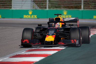 SOCHI, RUSSIA - 29 Eylül 2019: Rusya Formula 1 Grand Prix 'inde Yarış Başladı