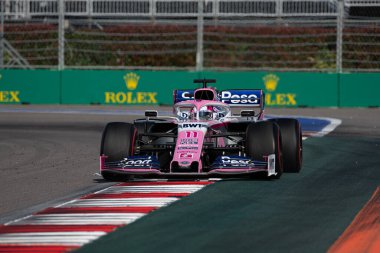 SOCHI, RUSSIA - 29 Eylül 2019: Rusya Formula 1 Grand Prix 'inde Yarış Başladı