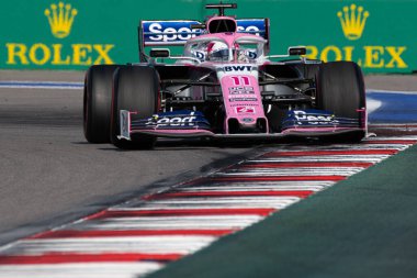 SOCHI, RUSSIA - 29 Eylül 2019: Rusya Formula 1 Grand Prix 'inde Yarış Başladı