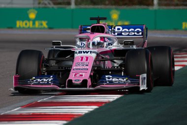 SOCHI, RUSSIA - 29 Eylül 2019: Rusya Formula 1 Grand Prix 'inde Yarış Başladı