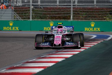 SOCHI, RUSSIA - 29 Eylül 2019: Rusya Formula 1 Grand Prix 'inde Yarış Başladı