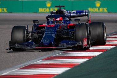 SOCHI, RUSSIA - 29 Eylül 2019: Rusya Formula 1 Grand Prix 'inde Yarış Başladı