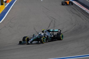 SOCHI, RUSSIA - 29 Eylül 2019: Rusya Formula 1 Grand Prix 'inde Yarış Başladı