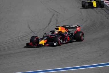 SOCHI, RUSSIA - 29 Eylül 2019: Rusya Formula 1 Grand Prix 'inde Yarış Başladı