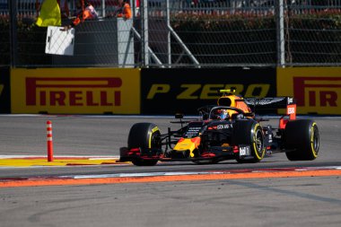 SOCHI, RUSSIA - 29 Eylül 2019: Rusya Formula 1 Grand Prix 'inde Yarış Başladı