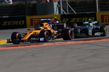 SOCHI, RUSSIA - 29 Eylül 2019: Rusya Formula 1 Grand Prix 'inde Yarış Başladı