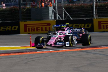 SOCHI, RUSSIA - 29 Eylül 2019: Rusya Formula 1 Grand Prix 'inde Yarış Başladı
