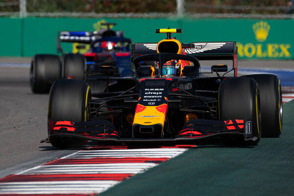 SOCHI, RUSSIA - 29 September 2019: Race Start at Formula 1 Grand Prix of Russia 2019