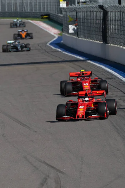 Sochi Ryssland September 2019 Tävlingsstart Vid Formel Grand Prix Ryssland — Stockfoto