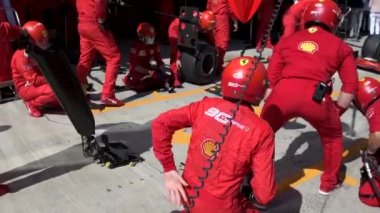 Scuderia Ferrari Formula 1 pit stop sırasında, Rusya Grand Prix 2019