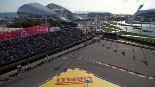 Formula 1 'de yarış günü Rusya Grand Prix 2019 — Stok video