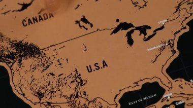 Amerika Birleşik Devletleri 'nin kara kazı kazan haritasına bir dolar.