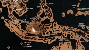 Asya 'nın kara kazı kazan haritasına bir dolar.