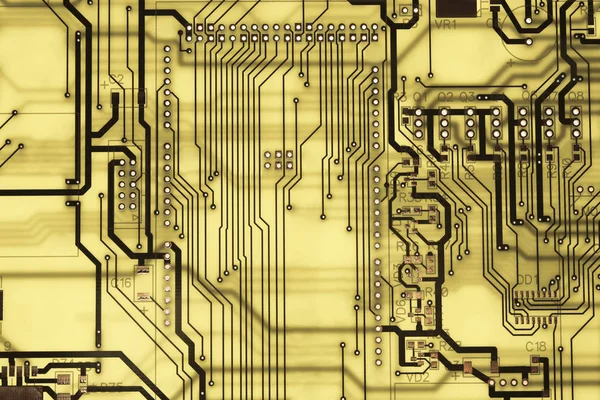 Прозрачный Чип Процессоров Транзисторов Желтый — стоковое фото