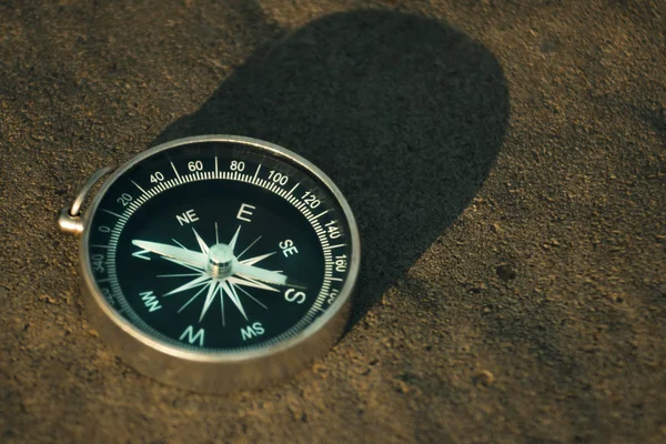 Compass Which Properly Laid Find North — Stock Photo, Image