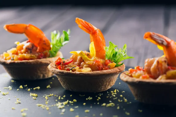 Shrimp Appetizer close-up — Stock Photo, Image