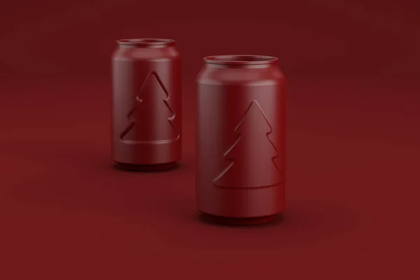 Neujahrsgetränk Einer Aluminiumdose Mit Logo — Stockfoto