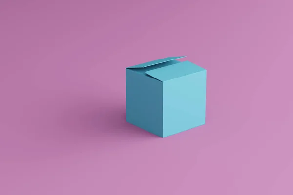 Closed Blue Box Pink Background Place Text Place Logo Wallpaper — 스톡 사진