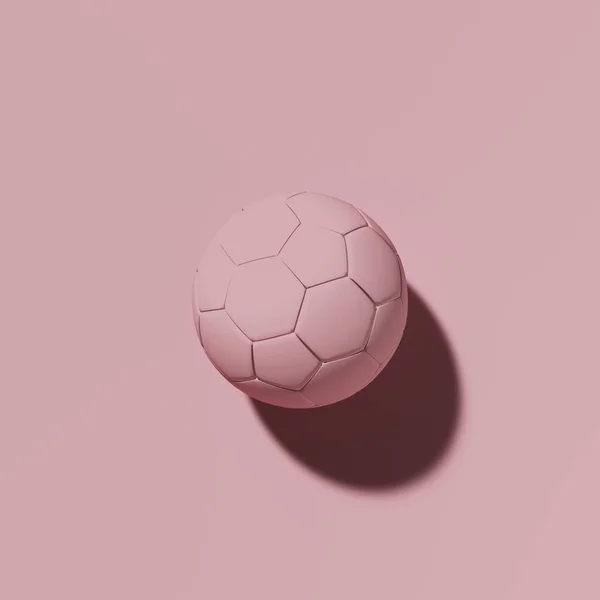 Imagen Colorido Bola Fútbol Clásico Rosa Sobre Fondo Rosa Lugar — Foto de Stock