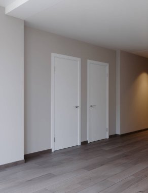 Duvarda iki kapı, iç mekan konsepti az, elementler