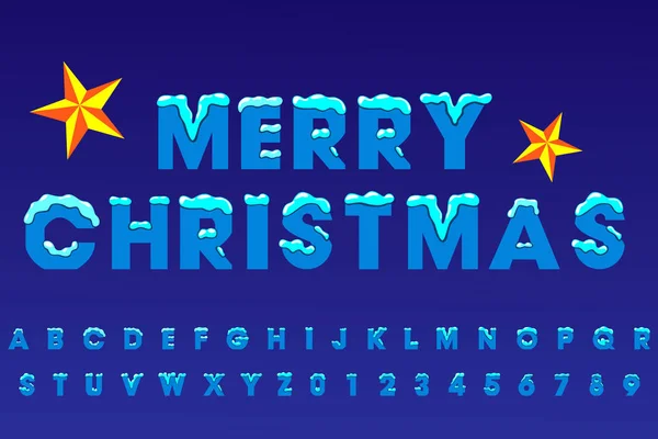 Γραμματοσειρές αριθμούς γράμματα και όλα. Καλά Χριστούγεννα Vintage ευχετήριες κάρτες. Καλά Χριστούγεννα και καλή χρονιά. Χριστουγεννιάτικο αστέρι. — Διανυσματικό Αρχείο