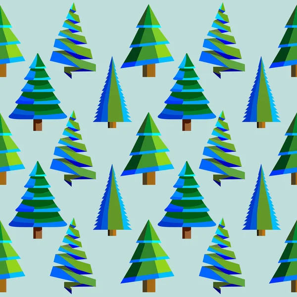 Navidad o año nuevo Fondo de pantalla con árboles de Navidad de diferentes formas. Imágenes abstractas de árboles de Navidad . — Archivo Imágenes Vectoriales