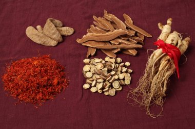 Çin tıbbi bitki çeşitli görüntüsünü