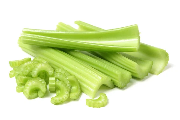 Green Fresh Celery Stick Isolated White — Stock Photo, Image
