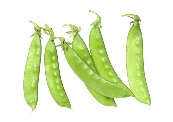 Peultjes Mange Tout Geïsoleerd Witte Achtergrond — Stockfoto