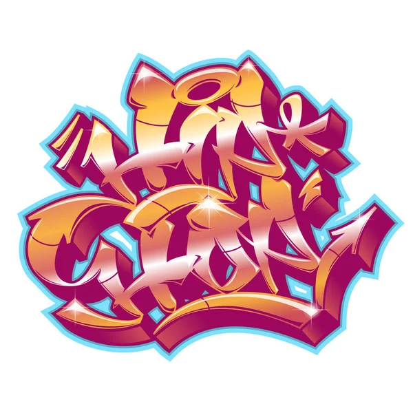 Hip-Hop in graffiti funky style. — Stock Vector