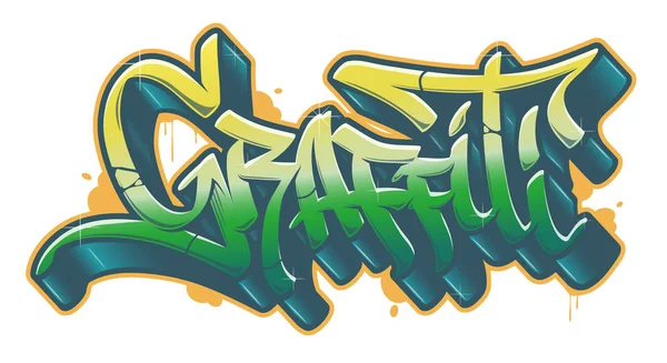 Grafiti grafiti tarzı Word'deki. Vektör metin — Stok Vektör