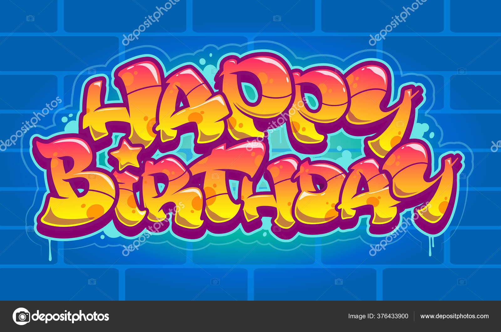 Style De Graffiti Joyeux Anniversaire Images Vectorielles Style De Graffiti Joyeux Anniversaire Vecteurs Libres De Droits Depositphotos