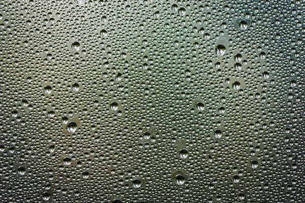 Kapky Vody Dešti Skleněný Panel Oblohou Nad Hlavou — Stock fotografie
