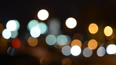 Gece şehir ile ufuk ışık