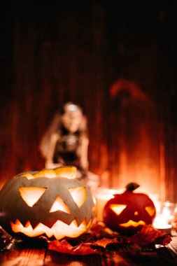 Cadılar Bayramı ürkütücü jack-o-fener