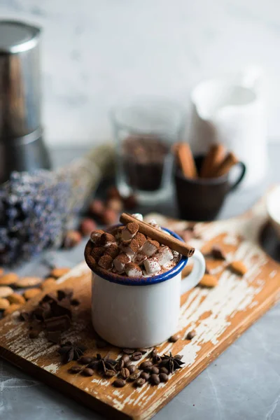 Copo de cacau quente — Fotografia de Stock