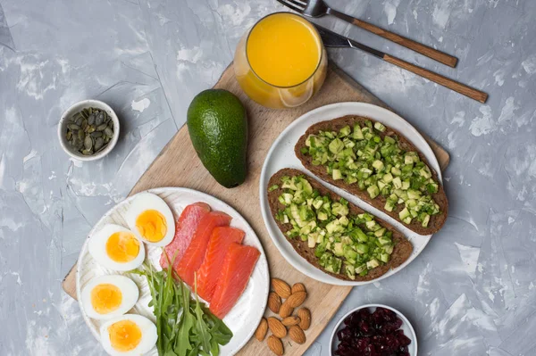 Здоровый протеиновый завтрак — стоковое фото