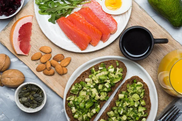 Pequeno-almoço saudável com proteínas — Fotografia de Stock