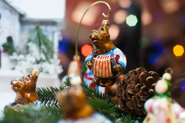 Bellissimo orso giocattolo di Natale — Foto Stock