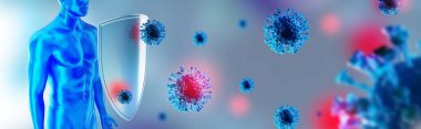Bağışıklık sistemi, virüslere ve bakterilere karşı koruma. İnsanlar koronavirüse karşı kalkan olurlar. Bağışıklık sistemi virüslerle savaşıyor. Covid 19