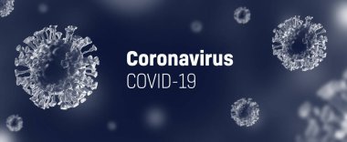 Koronavirüs salgını. Virüs Covid 19-NCP. Mikrobiyoloji ve Viroloji. Kavram. Panoramik resim.