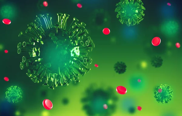 Вірус Кров Яні Клітини Coronavirus Pandemic Virus Covid Ncp Мікробіологія — стокове фото