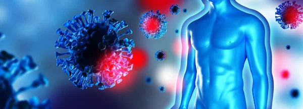 Inmune System Coronavirus Pandemic Virus Covid Ncp Microbiología Virología Concepto — Foto de Stock