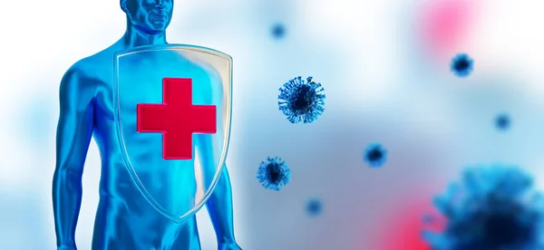 Імунна Система Людини Захист Від Вірусів Бактерій Люди Захищають Від — стокове фото