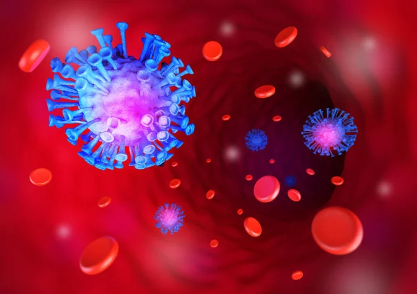 Pandemic Virus Coronavirus Dan Sel Sel Darah Virus Covid Ncp — Stok Foto