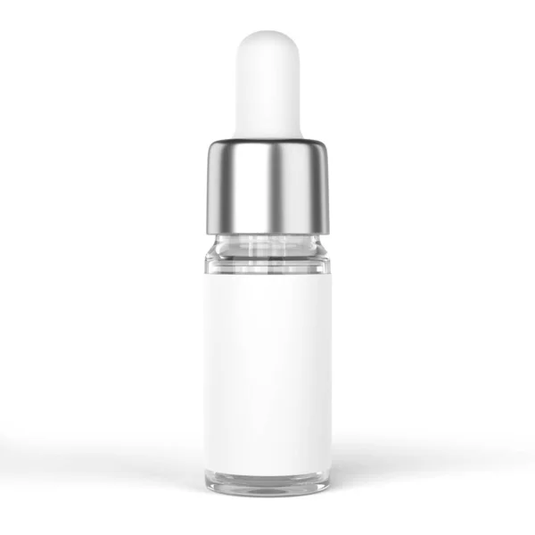 Botella Vidrio Transparente Suero Facial Para Maqueta Diseño Productos Cosméticos — Foto de Stock